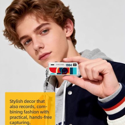 跨境现货Thumbprint camera拇指数码相机钥匙挂件可拍照高清带屏