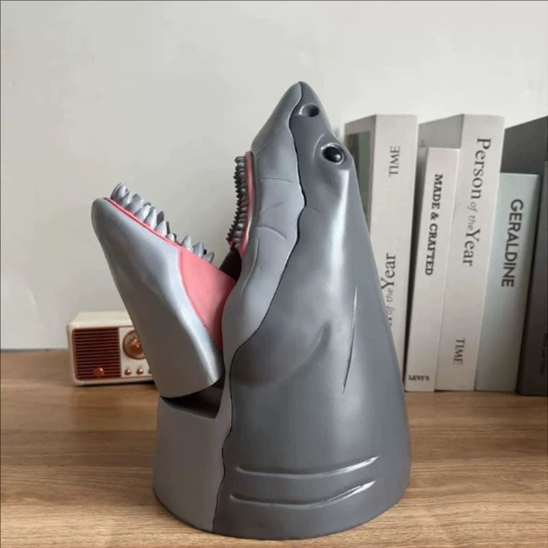 跨境JAWS 50th Anniversary 鲨鱼树脂桌面摆件大白鲨工艺品摆件,家居饰品,桌面摆件,淘宝优惠券,粉丝福利购,淘宝优惠卷