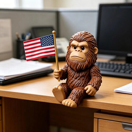 独立站新品Little Bigfoot Desk Buddy桌面猴子树脂摆件家居装饰