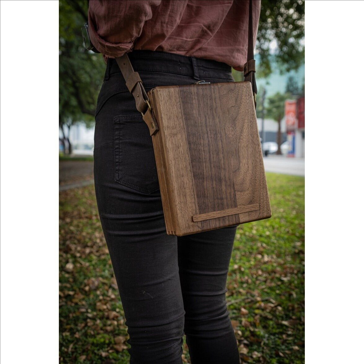 Writers Messenger Wood Box作家信使木盒 木质公文背包 中式挎包