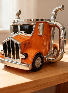 跨境 新品Semi-Truck Coffee Mugs手工家居半挂卡车咖啡杯马克杯