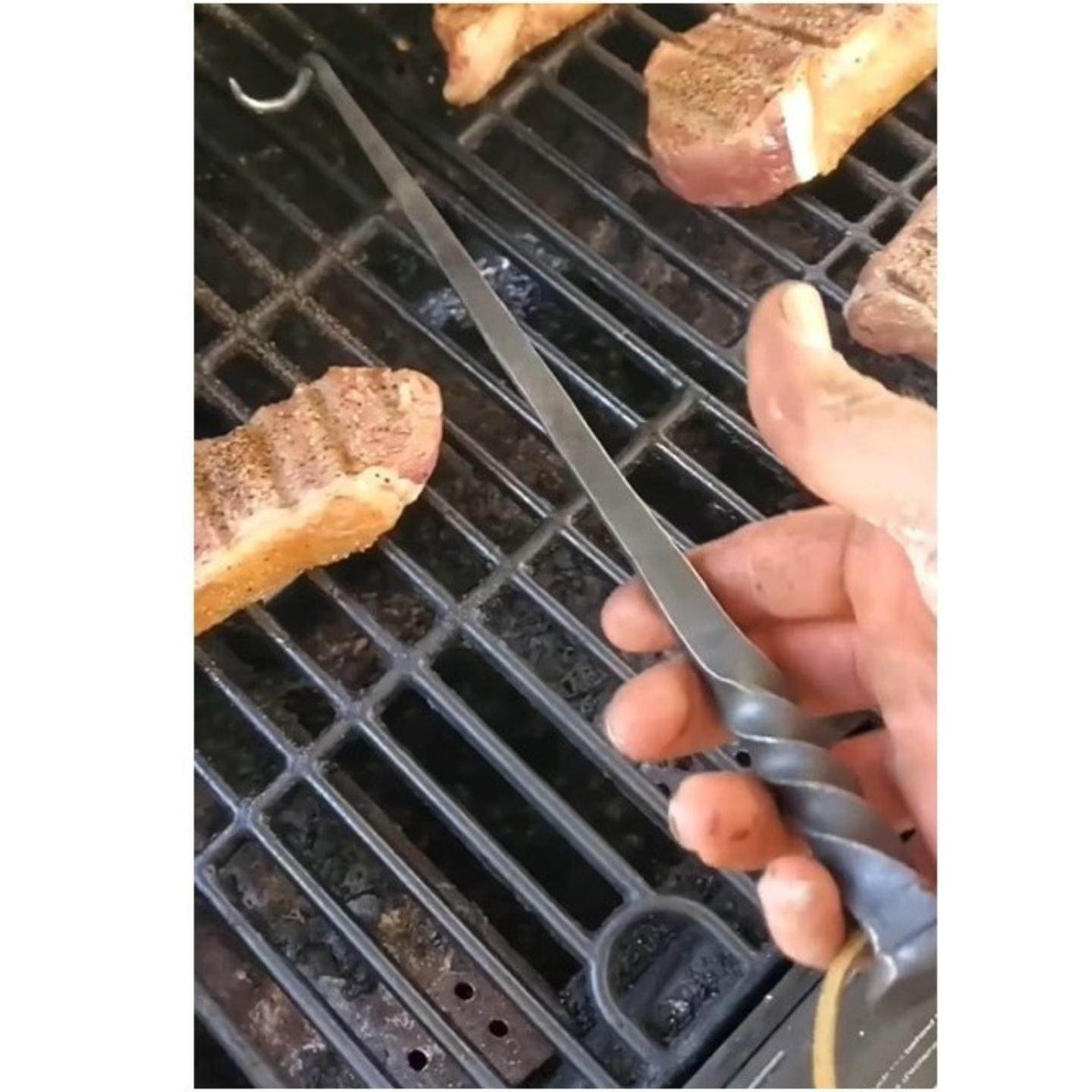 跨境爆款BBQ 烧烤食物翻转器不锈钢钩子肉类实用家庭户外烧烤工具,厨房/烹饪用具,其它烧烤用品,淘宝优惠券,粉丝福利购,淘宝优惠卷