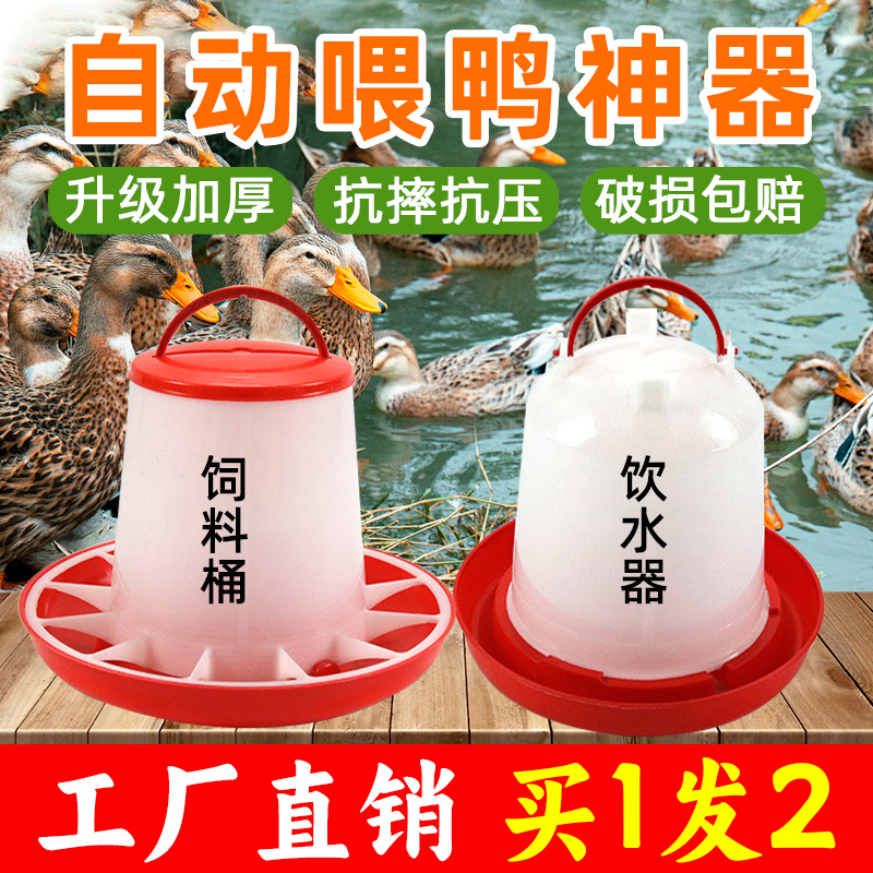 鸭子饮水器喂食槽懒人神器投喂器