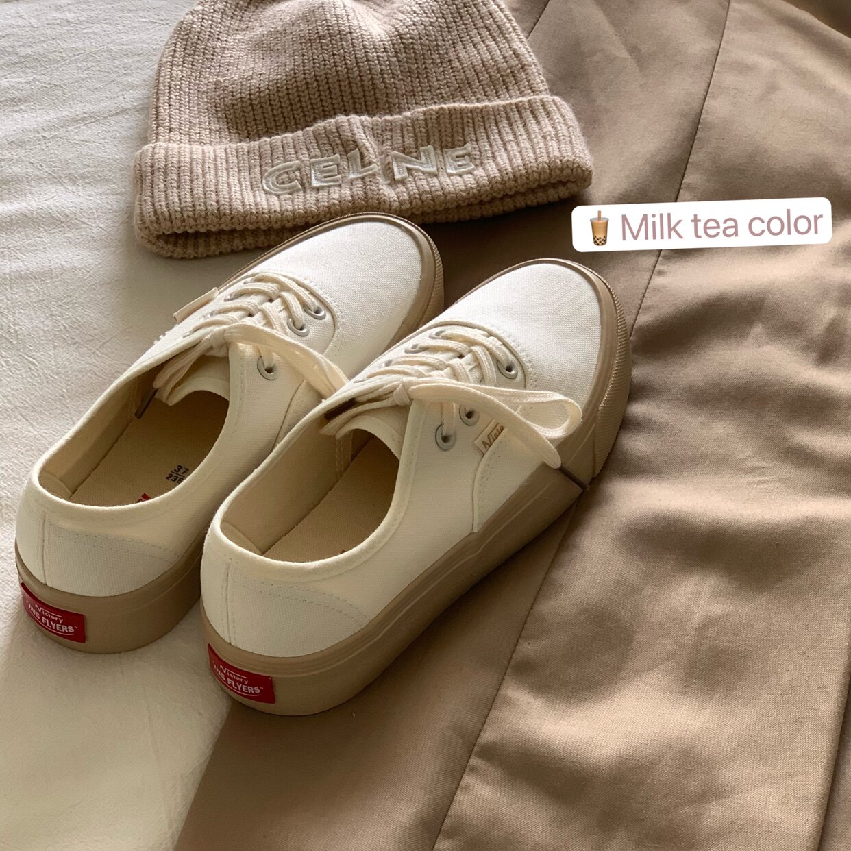 ins博主奶油色~网红夏季帆布鞋学生小白鞋女百搭休闲板鞋潮鞋