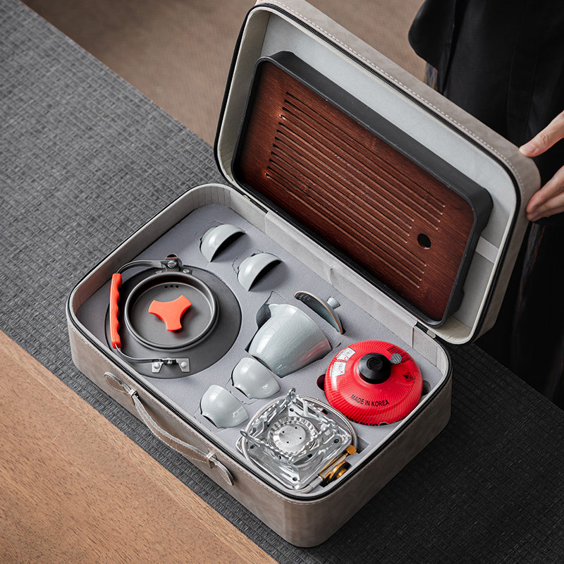 新款陶瓷功夫茶具套装室外便携卡式炉茶壶茶杯公道杯茶盘整套,餐饮具,旅行茶具,淘宝优惠券,粉丝福利购,淘宝优惠卷