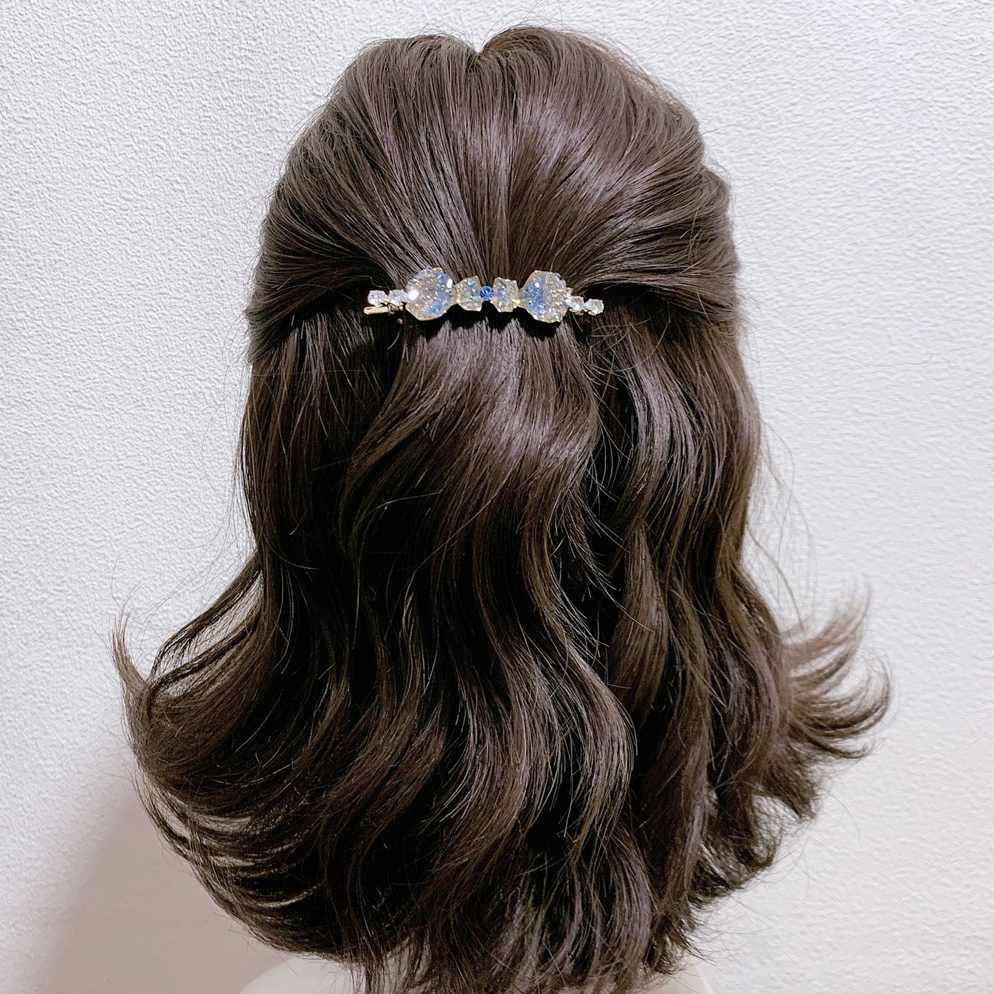 小清新水钻发夹女气质简约后脑勺发卡小号弹簧夹新款刘海边夹顶夹