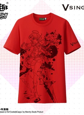 正版授权漫趣动漫周边vocaloid乐正绫动漫纯棉T恤衣服V家春夏款