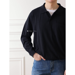 衫 HolyMen 25FW康赛妮羊绒松弛宽松翻领polo休闲针织长袖