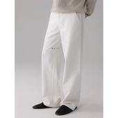 HolyMen ｜日产三醋酸软糯直筒宽松纯白12.5oz牛仔长裤