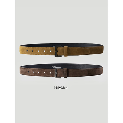 HolyMen西班牙混种小羊皮皮带男