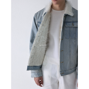 HolyMen 25FW安哥拉山羊毛内里Kaihara重磅水洗牛仔夹克外套