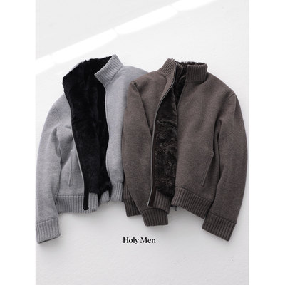 HolyMen雷克斯幼兔皮毛羊绒外套