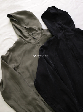 HolyMen | 25SS轻薄日产铜氨丝雾感光泽做旧连帽外套