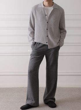 HolyMen | 25FW 华夫格新澳纯羊毛针织开衫休闲通勤毛衣外套