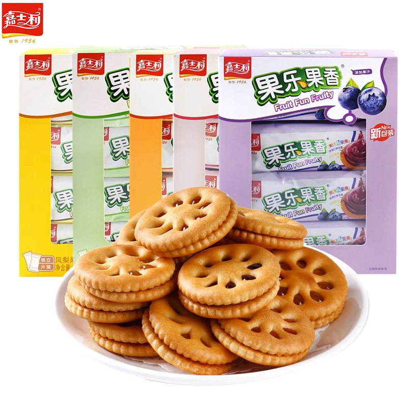 嘉士利果乐果香果酱夹心饼干300g糕点心休闲零食食品小吃