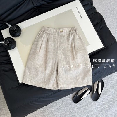 夏季透气女童韩系小众设计百搭休闲短裤