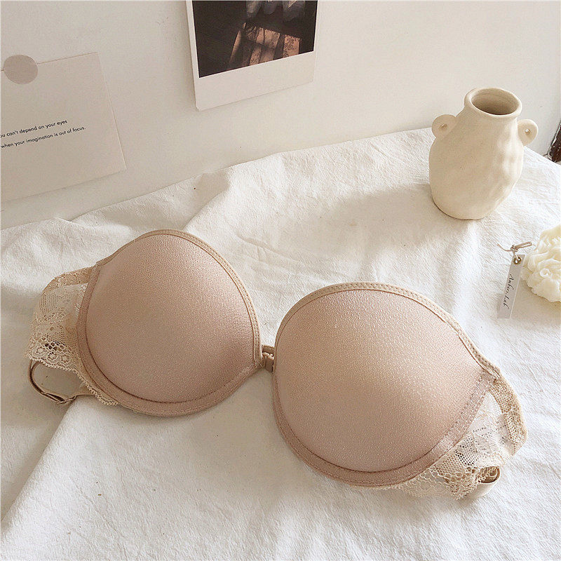 여성용 섹시한 끈이없는 브래지어 미끄럼 방지 작은 가슴 푸시 업 큰 가슴 브래지어 보이지 않는 브래지어 아름다운 등이없는