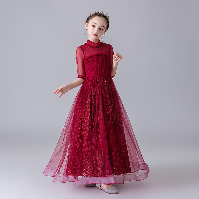 纱裙主持人小提琴儿童礼服