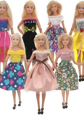 新款6分娃衣30厘米娃娃换装衣服时尚公主裙连衣裙小短裙蕾丝裙装