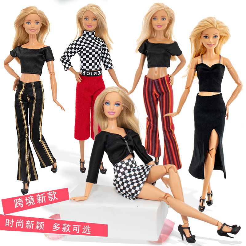新6分娃衣30厘米瘦娃娃换装衣服时尚套装街拍礼服休闲裤裙子套装