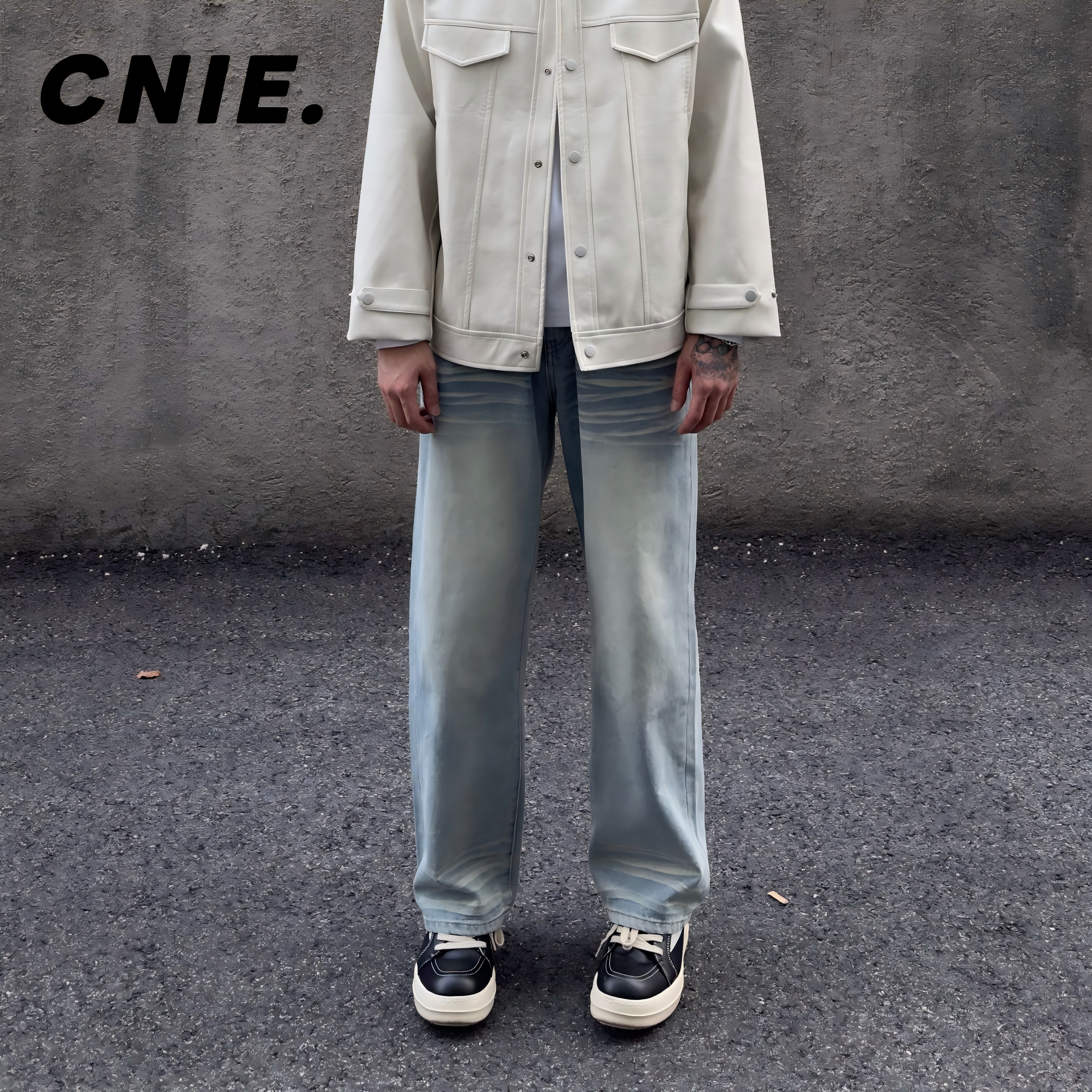 小个子显高直筒牛仔裤男