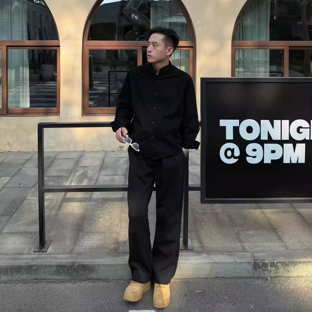 CNIE凡越【短款衬衫】显高休闲长袖衬衫美式老钱风男