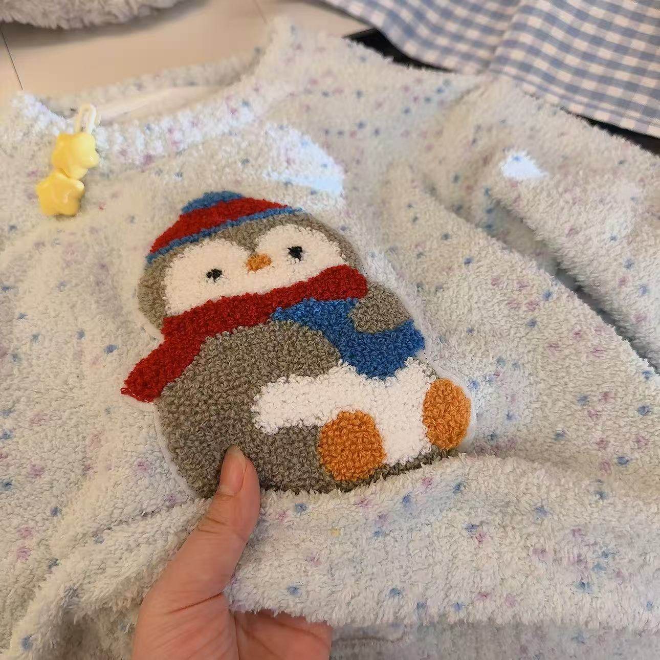 慕小橙女童秋冬睡衣加厚女宝宝卡通半边绒套装儿童冬季保暖家居服,童装/婴儿装/亲子装,家居服套装,淘宝优惠券,粉丝福利购,淘宝优惠卷