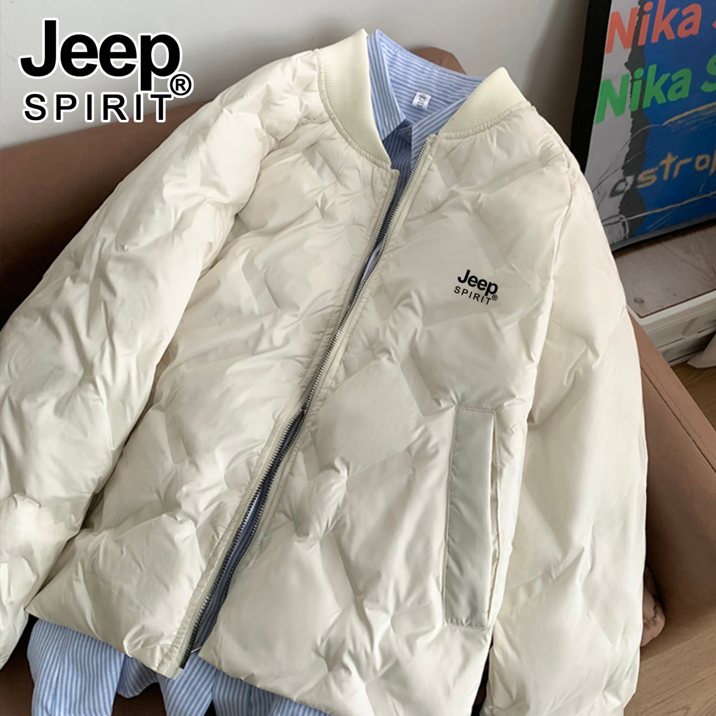 JEEP羽绒棉服女款冬季2025新款棉衣小个子棒球服棉袄短款加厚外套