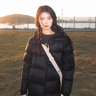 冬季小个子粉色短款羽绒棉衣棉服外套女款冬天加厚学生面包服棉袄