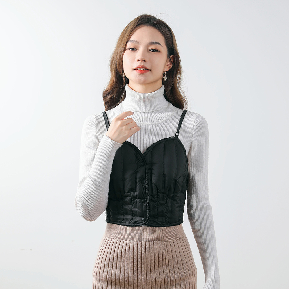 寒冬思羽白鸭绒新国标保暖马甲女轻薄羽绒服女吊带背心常规中等