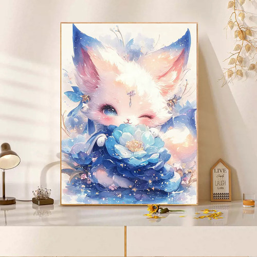 超级好看可爱小狐狸钻石画