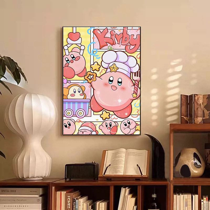 卡通星之卡比十字绣2025新款满钻手工diy钻石贴画带框客厅装饰画,居家布艺,钻石绣,淘宝优惠券,粉丝福利购,淘宝优惠卷