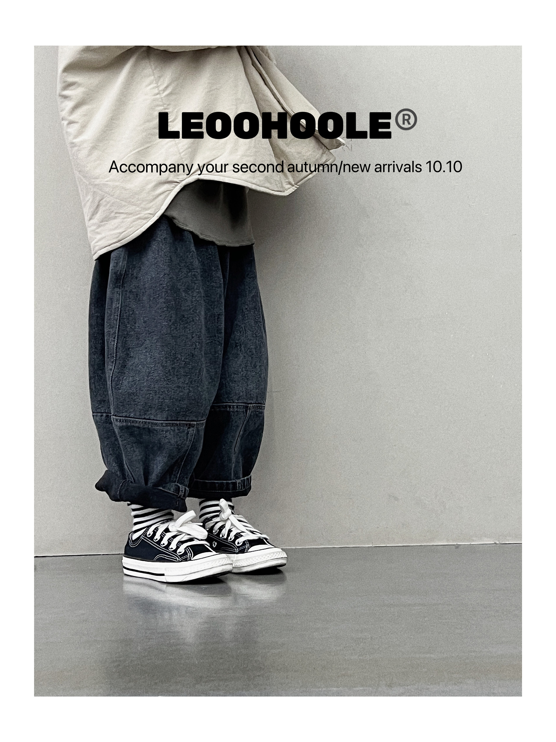 LEOOHOOLE|哦哦乐洗水做旧日式锥形立体气球拉毛加绒牛仔裤-封面