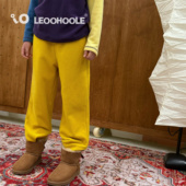 松弛感抗静电加绒直筒运动裤 LEOOHOOLE 哦哦乐
