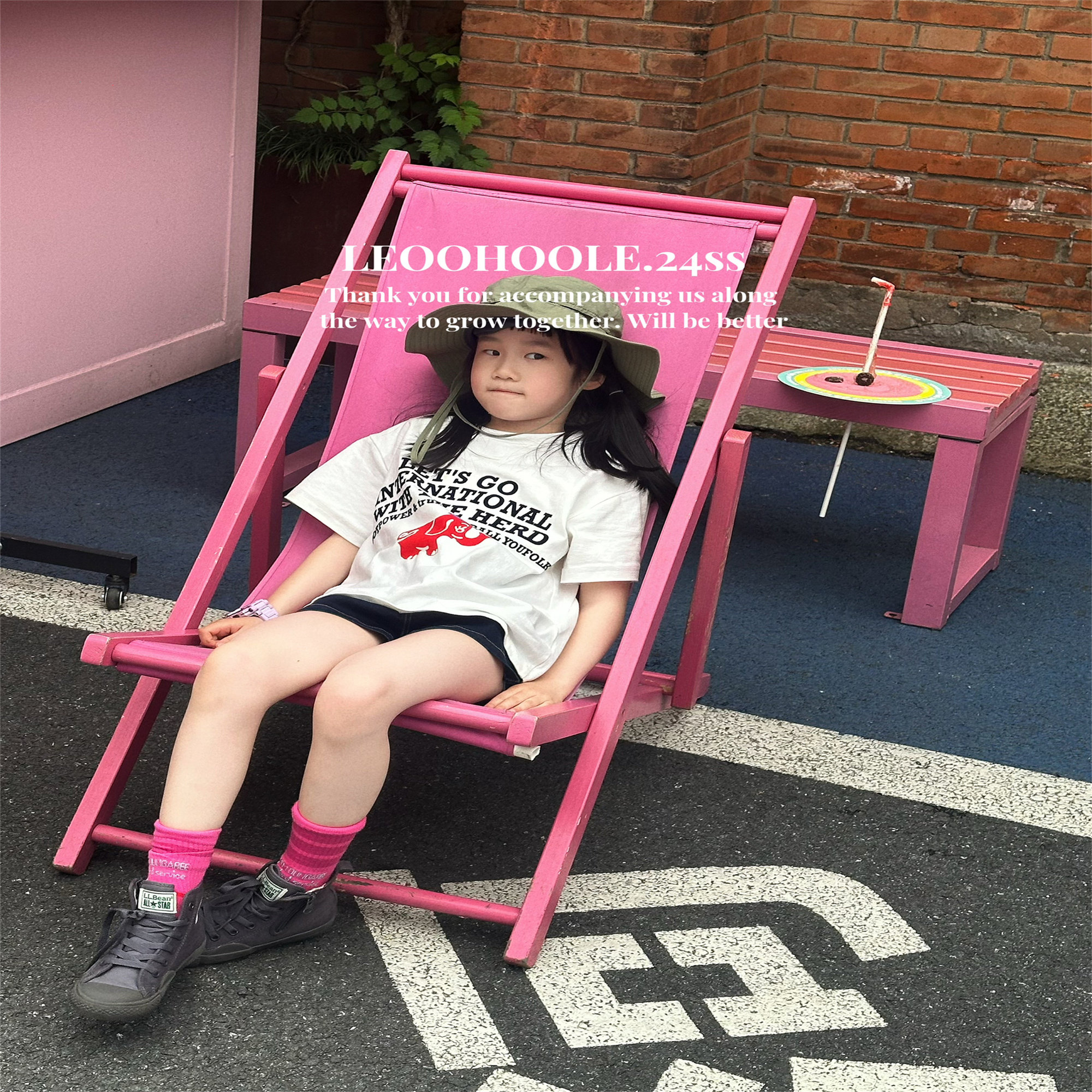 LEOOHOOLE | 哦哦乐 高精棉字母红色大象印花短袖T恤图片
