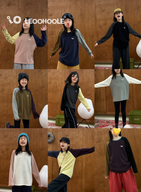 LEOOHOOLE | 哦哦乐 莱赛尔羊毛拼接立体绣25冬儿童磨毛T恤打底衫