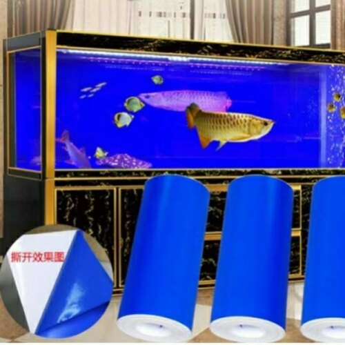 鱼缸背景纸双面同色防水