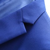 长期款主推男士镂空修身大码西服两件套外贸跨境811宝蓝色p140，男装西服，星座1616