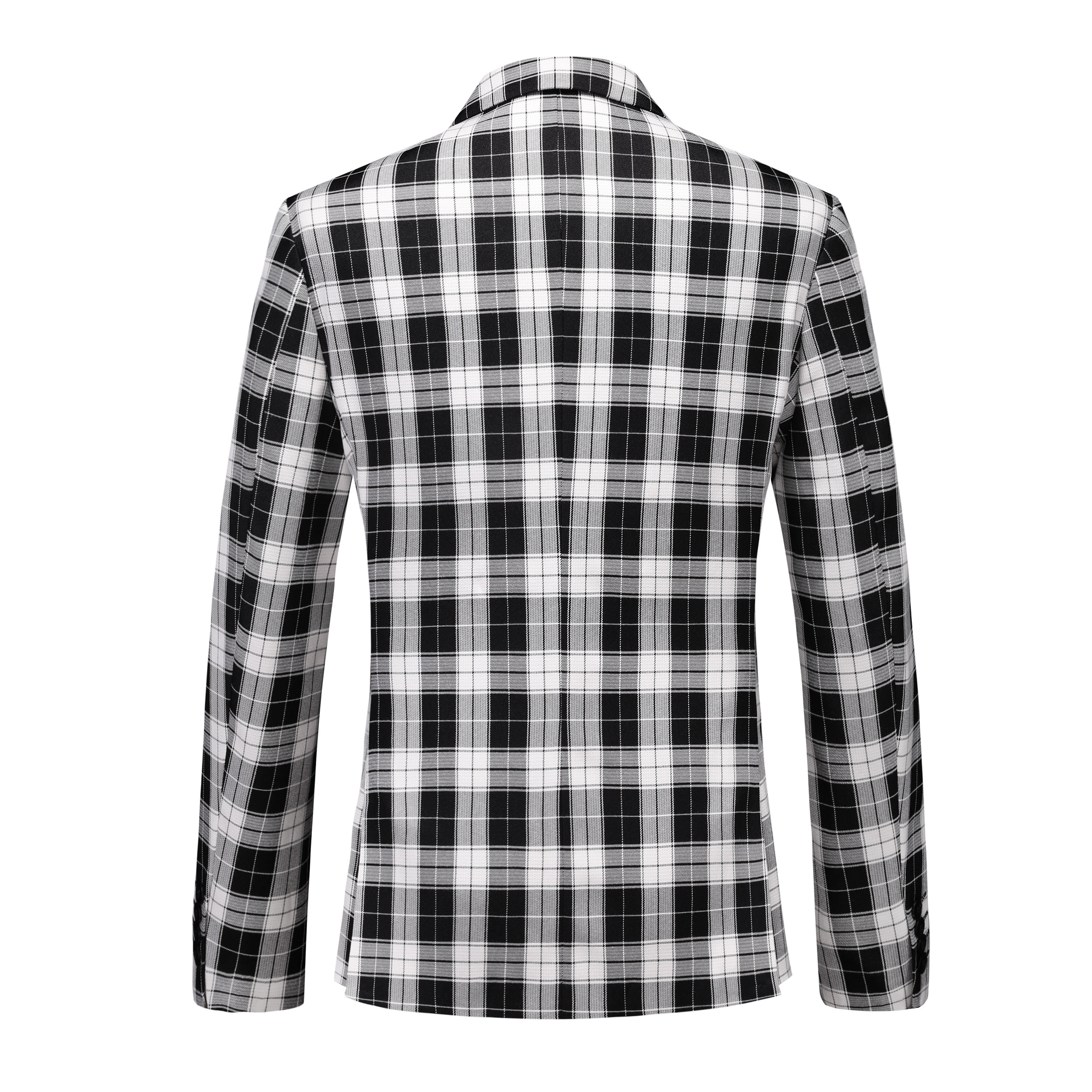 主推长期款男士大码西服单西修身时尚外贸跨境7500黑白格子p150,男装西服,星座1616