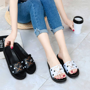 男 女春夏防滑室内厚底浴室情侣女凉拖鞋 2021家居软底卡通韩版 拖鞋