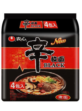 农心8袋带调料包韩国黑色辛拉面