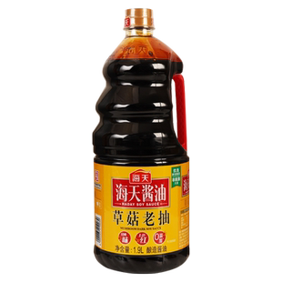 海天草菇老抽1900ml*6大桶商用红烧炒菜上色调味品酿造酱油旗舰店