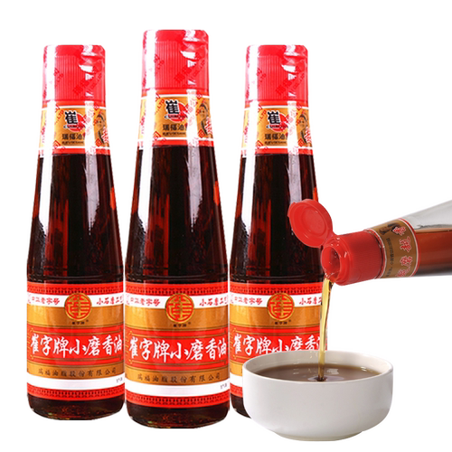 正宗崔字牌小磨香油448ml 瓶装中华老字号火锅油碟商用纯芝麻蘸料