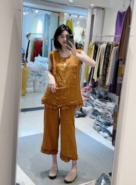 夏季女套装时髦时尚洋气两件套潮