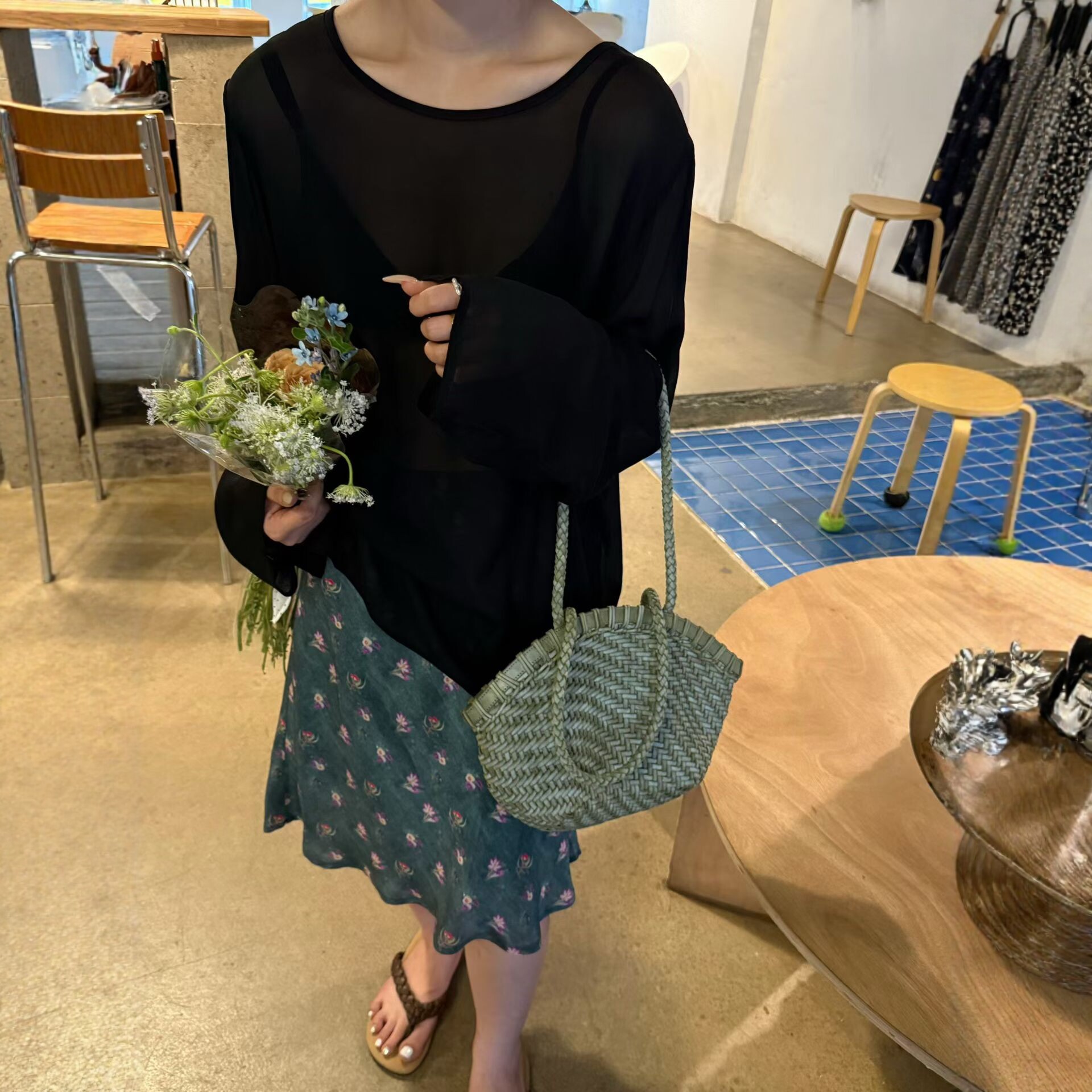 圆领长袖T恤女2026夏防晒罩衫潮