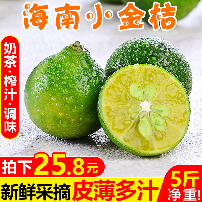 甘福园 海南小金桔5斤新鲜青金桔柠檬奶茶店水果皮薄当季橘子包邮|msdalam kategori daging perikanan/Buah-buahan segar dan sayur-sayuran/dimasak, buah-buahan segar, Lemon - dari Buy2taobao.com untuk memberikan perkhidmatan ejen Taobao profesional membeli