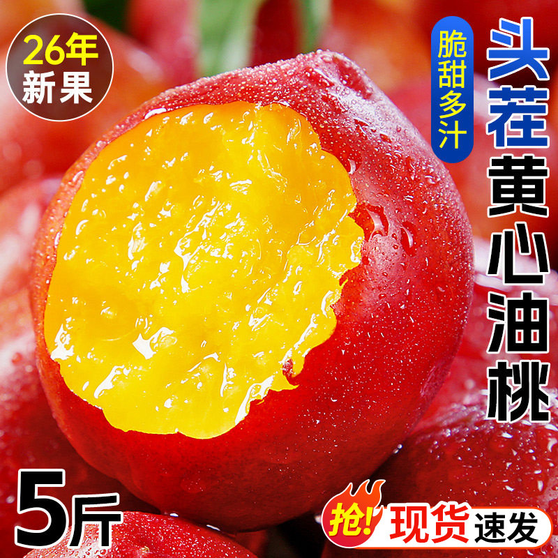 黄心油桃5斤红皮大桃子新鲜水果当季水密桃整箱包邮孕妇蜜脆桃10