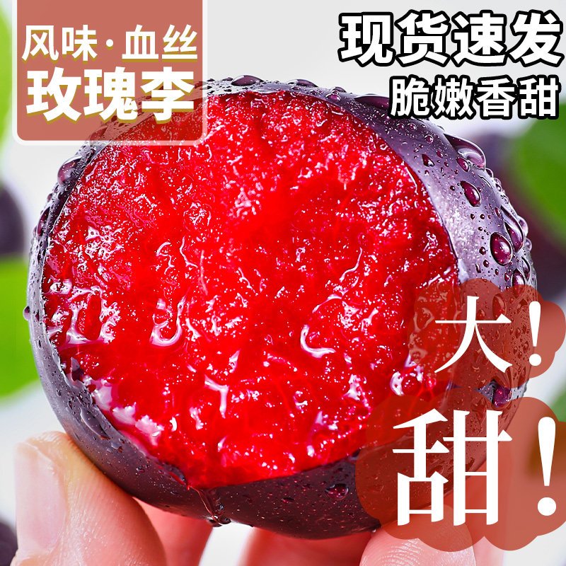玫瑰血丝李新鲜李子5斤应当季现摘红心李子黑布林红肉恐龙蛋整箱