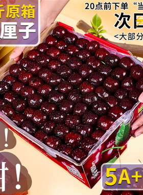 智利车厘子5斤装礼盒4j新鲜水果3j包邮原箱大脆樱桃5JD官方旗舰店