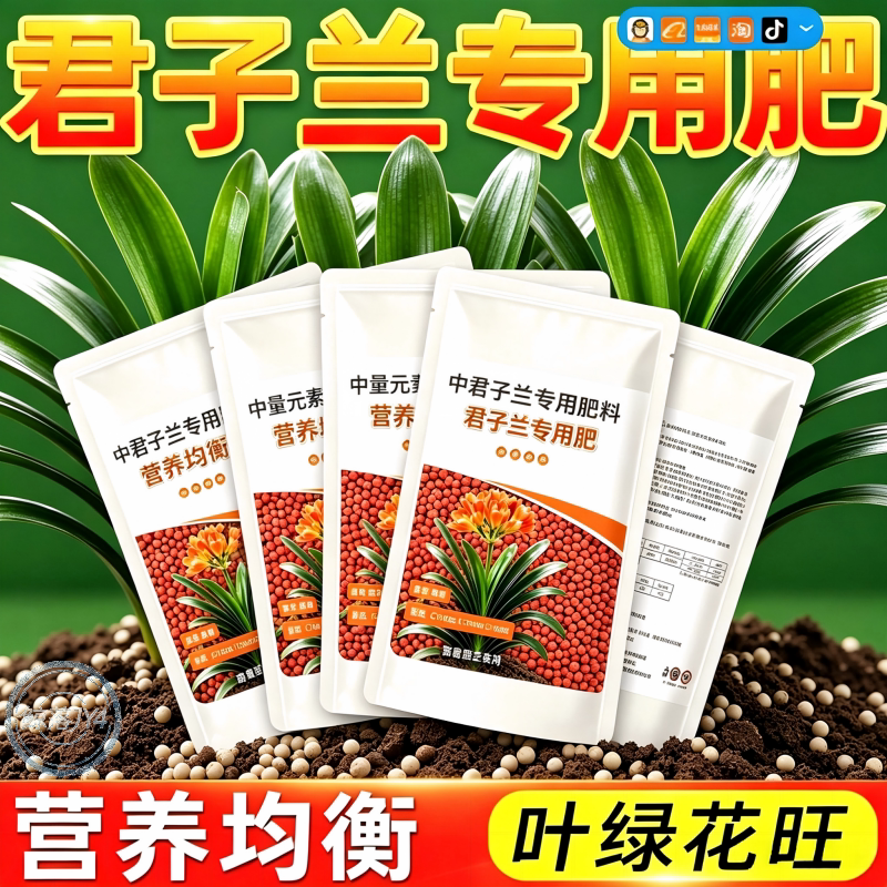 君子兰花卉绿植通用有机肥